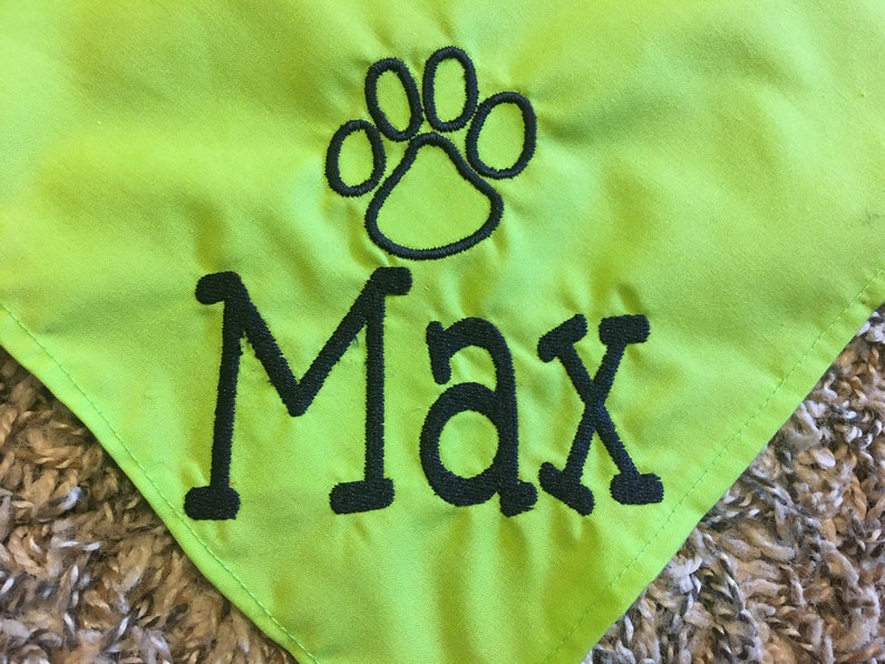 monogrammed dog bandana