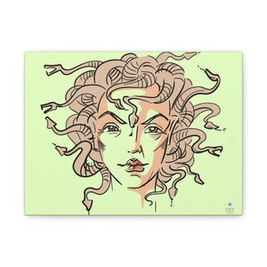 Artistic Medusa Canvas Print Greek Mythology Wall Art, Modern Medusa Decor for Living Room, Bedroom, Gift for Art Lovers