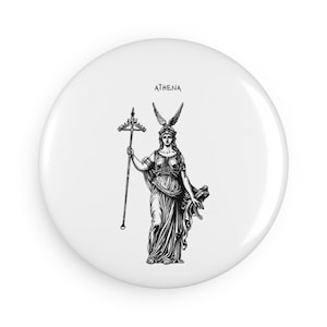 Vintage Athena Button Magnet, Greek Goddess Decor, Refrigerator Magnet, Sorority Gifts, Home Kitchen Decor, Art Collector Magnet, [...]