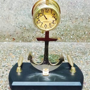 6&quot; Maritime brass  Ship telegraph with Anchor and penholder. Engine Telegraph /Nautical Marine Telegraph Collectible Room & Office Décor