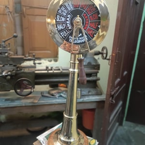 36&quot; Brass Ship Engine Telegraph: Nautical Maritime Decor
