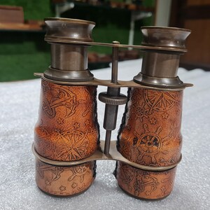 5-Inch Antique-Style Binocular  Classic collectors, décor, or gifting Nautical Spyglass – Portable Brass Telescope for Collectors & Décor