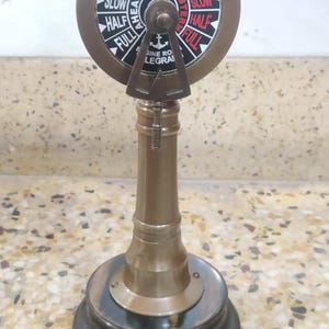 Vintage 11&quot; Maritime Brass Ship Telegraph – Nautical Engine Order Telegraph – Antique Marine Collectible – Office & Wall Décor Home decor
