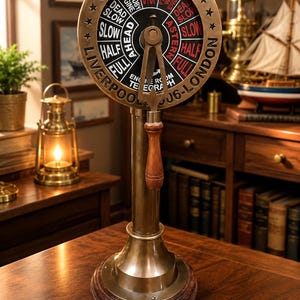 18 Inch Brass Ship Telegraph Chadboams Liverpool 1906 London | Nautical Engine Order Telegraph | Maritime Decor | Vintage Marine Gift