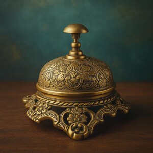 Vintage Brass Table Bell – Antique Desk Call Bell, Retro Home Decor ...