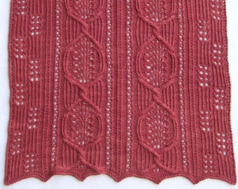 Strickmuster: Sakai Zopfmuster, Lace-Schal, Strickmuster