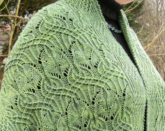 Knit Shawl Pattern:  Nantan Cluster Shawl Knitting Pattern
