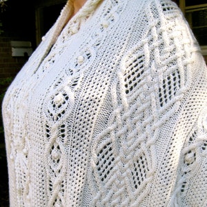 Strickmuster: Santa Fe Zopfmuster, Lace-Schal stricken Muster
