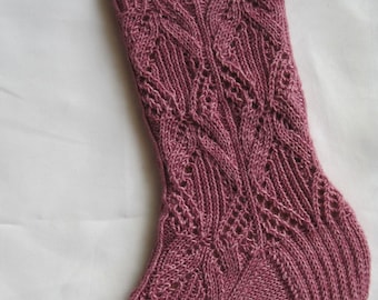 Knit Sock Pattern:  Tone Lace Sock Knitting Pattern