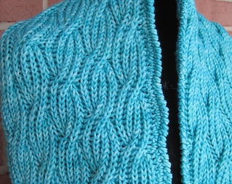 Cabled Knit Scarf Pattern: Textured Fisherman Style (PDF Pattern)