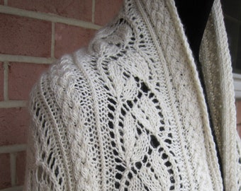 Lace-Strickschal-Muster: Tagblumen-Design (PDF-Muster)