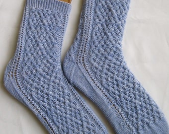 Knit Sock Pattern:  Prince Ruppert Cabled Sock Knitting Pattern