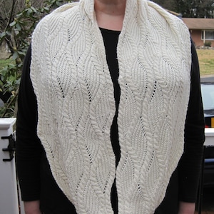 Knit Cowl Pattern:  Haifa Brioche Cabled Cowl Knitting Pattern