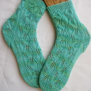 Knit Sock Pattern:  Love Leaf Socks Knitting Pattern