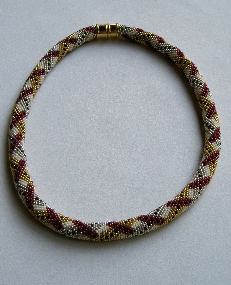 Bead Crochet Necklace Pattern Morse Code Bead Crocheted Necklace Pattern