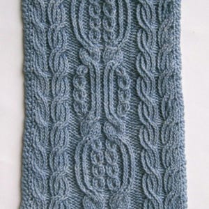 Knit Scarf Pattern: Kofu Turtleneck Cabled Scarf Knitting Pattern image 3