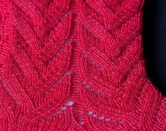 Knit Sock Pattern:  Easy Lace Socks Knitting Pattern