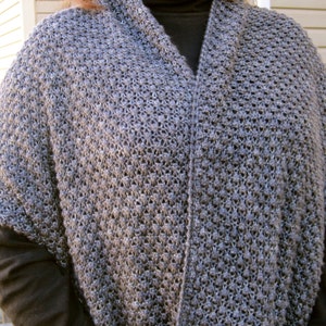 Knit Wrap Pattern: Warm Bramble Lace Pocket Shawl Pattern image 5