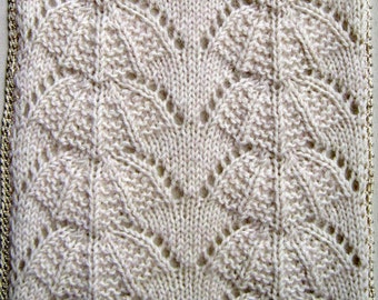 Knit Scarf Pattern:  Kasa Scarf with Optional Bead Crochet Edging