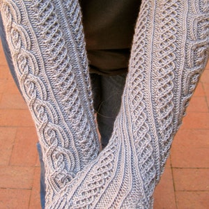 Knit Mitt Pattern: the Galway Long Fingerless Mitt Knitting - Etsy