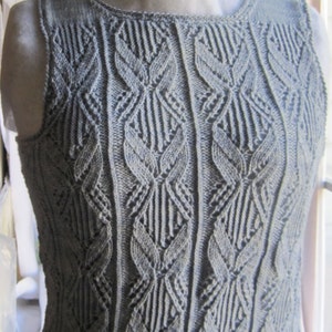 Knit Tank Top Pattern:  The Venetry Tank Top Knitting Pattern