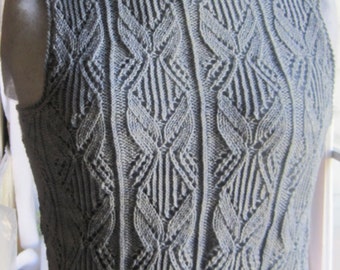 Knit Tank Top Pattern:  The Venetry Tank Top Knitting Pattern
