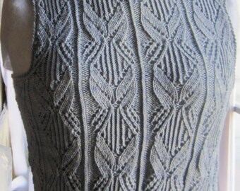 Knit Tank Top Pattern:  The Venetry Tank Top Knitting Pattern