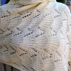 Knit Shawl Pattern:  Bavarian Lace Wrap Knitting Pattern