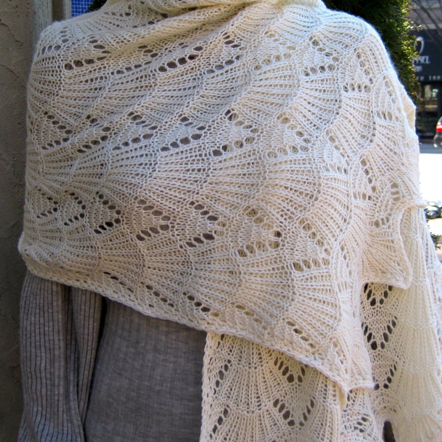 Knit Shawl Pattern: Bavarian Lace Wrap Knitting Pattern - Etsy