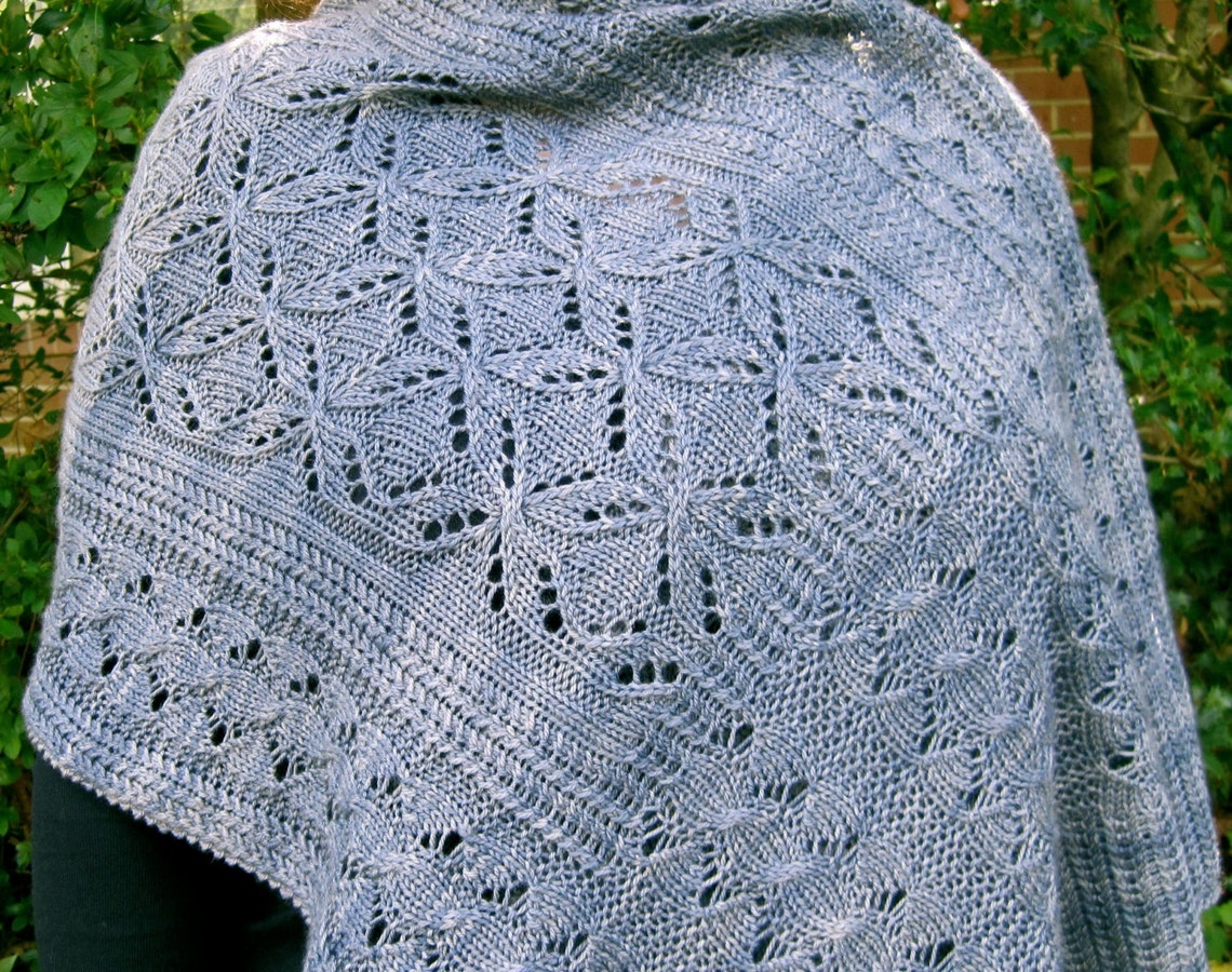 Knit Shawl Pattern: Vaila Cable Sampler Shawl Knitting Pattern - Etsy