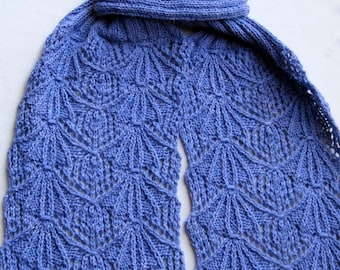 Knit Scarf Pattern:  A Very Lady-Like Scarf Turtleneck Knitting Scarf Pattern