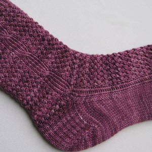 Knit Sock Pattern: Twisted Mesh and Side Cable Knitted Sock Pattern image 5