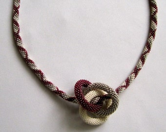 Bead Crochet Necklace Pattern:  Infinity Rings Bead Crocheted Necklace Pattern