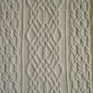 Knit Cabled Shawl Pattern:  Whistler&#39;s Cabled Shawl Knitting Pattern
