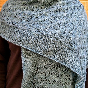Knit Shawl Pattern:  Love the Ocean Wrap Knitting Pattern