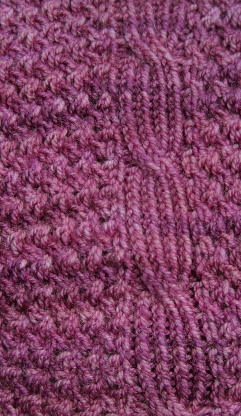 Knit Sock Pattern: Twisted Mesh and Side Cable Knitted Sock Pattern image 4