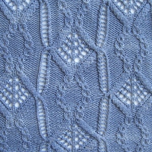 Knit Shawl Pattern: Mito Cable Lace Shawl Knitting Pattern image 4