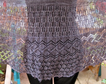 Knit Shawl Pattern:  Faroe Edged Long Wingspan Shawl