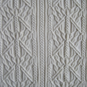 Knit Shawl Pattern:  Limerick Cabled Shawl Knitting Pattern