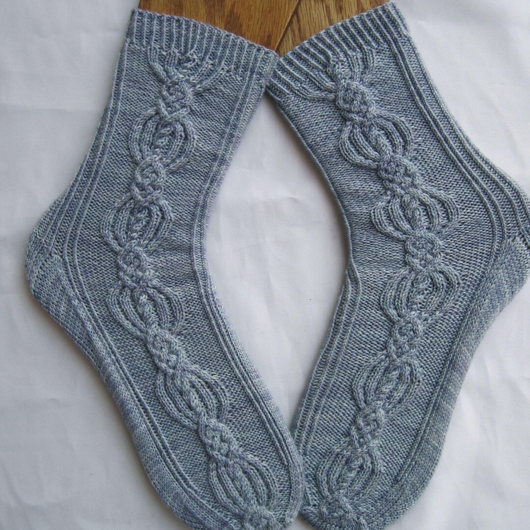 Corbin Cabled Sock Knitting Pattern - Etsy