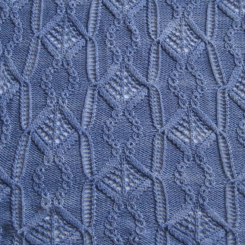 Knit Shawl Pattern: Mito Cable Lace Shawl Knitting Pattern image 3