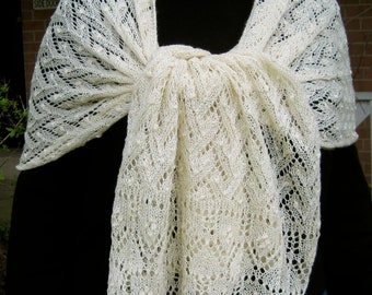 Knit Shawl Pattern:  Laksa Estonian Shawl Knitting Pattern