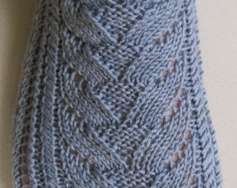 Knit Sock Pattern:  My First Cable Lace Socks Knitting Pattern