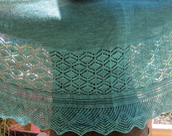 Knit Shawl Pattern:  The Fetlar Long Wingspan Crescent Shawl Knitting Pattern