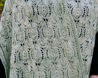 Knit Shawl Pattern:  Noda Shawl Knitting Pattern