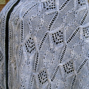 Knit Shawl Pattern: Mito Cable Lace Shawl Knitting Pattern image 5