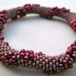 Bead Crochet Pattern: Flowers Traveling Around Bead Crochet Bangle Pattern image 4