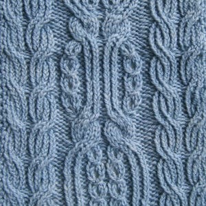 Knit Scarf Pattern: Kofu Turtleneck Cabled Scarf Knitting Pattern image 1