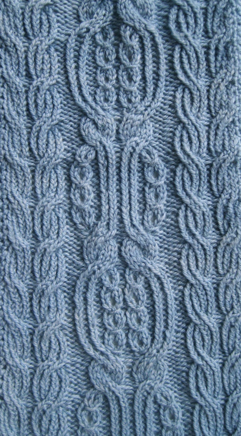 Knit Scarf Pattern: Kofu Turtleneck Cabled Scarf Knitting Pattern image 1