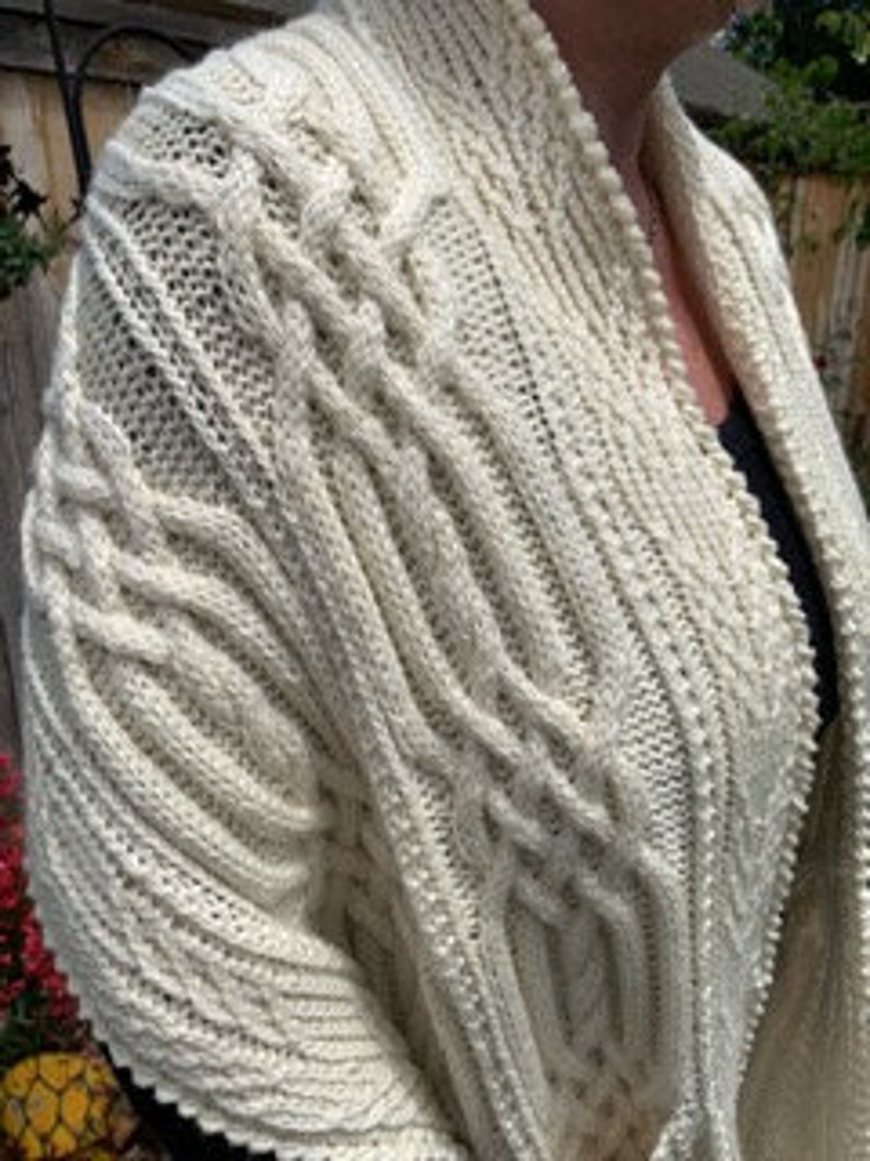 Knit Shawl Pattern Warm Chicago Pocket Shawl Knitting Pattern Etsy